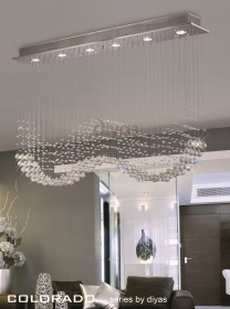 Colorado Crystal Ceiling Lights Diyas Multiple Crystal Pendants Colorado Crystal Ceiling Lights Diyas Multiple Crystal Pendants